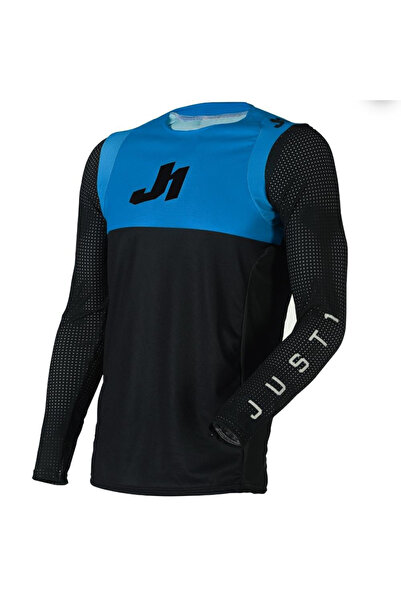 Just1 Tricou atv/cross J-Flex Dual, culoare negru/albastru, marime L