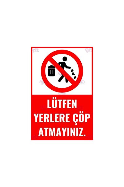 AYNED Print Please Do Not Dispose of Trash in the Environment Aluminum Warnin...