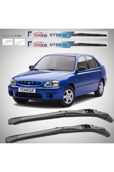 TEAMCAR Hyundai Accent (1999–2003) Hybrid Wipers | Front Set – TeamCar®