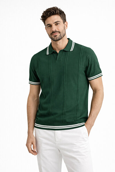 KAREL BUTİK Muška zelena polo majica standardnog kroja