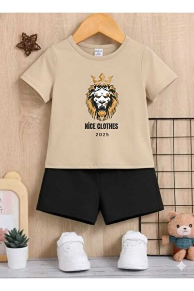 Nice Clothes ΚΑΛΟΚΑΙΡΙΝΟ ΠΑΙΔΙΚΟ ΣΕΤ ΜΠΛΟΥΖΑΚΙ-ΣΟΡΤΣ ΟΥΝΙΣΕΞ (λιοντάρι)