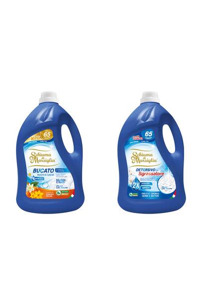 Schiuma di Marsiglia BUCATO laundry detergent 2 x 1L, Arancio Narciso + Degre...