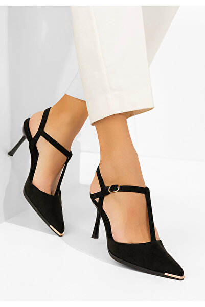 B T Shoes Γόβες slingback Evenia V3 μαύρες