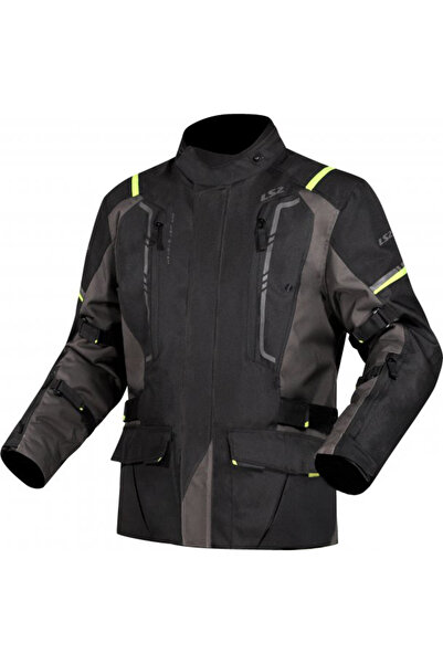 LS2 Narvik Man motorcycle jacket, black/gray, size XL