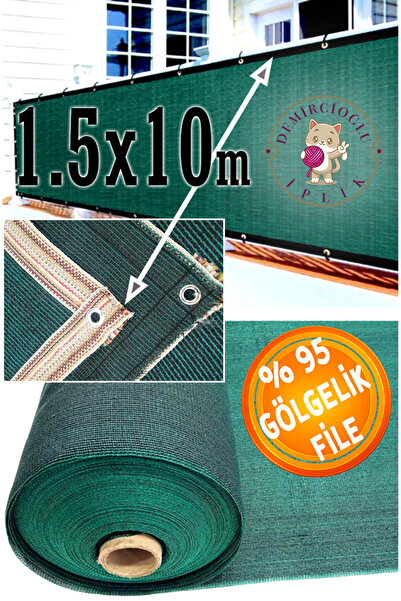 Demircioğlu İplik Gölgelik File 150 CM YÜKSEKLİKTE Gerçek %95 Sıklıkta- Kordo...