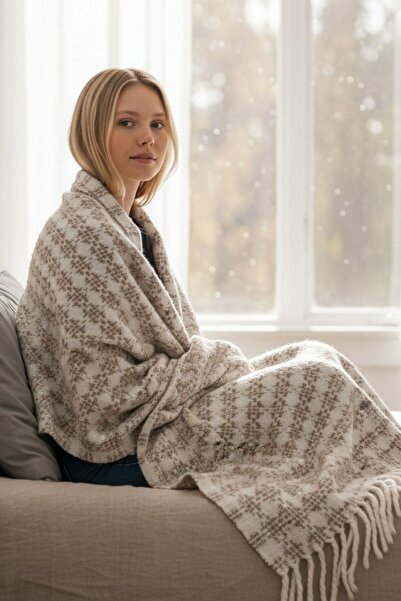 Comfort Craft Cotton Balcony and Sofa Blanket - 130X170 cm Soft Textured Shawl