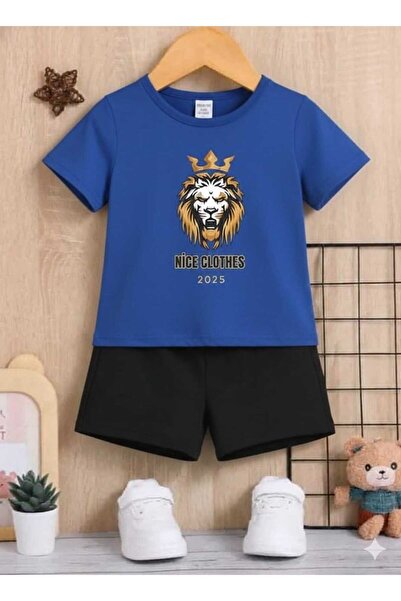 Nice Clothes ΚΑΛΟΚΑΙΡΙΝΟ ΠΑΙΔΙΚΟ ΣΕΤ ΜΠΛΟΥΖΑΚΙ-ΣΟΡΤΣ ΟΥΝΙΣΕΞ (λιοντάρι)