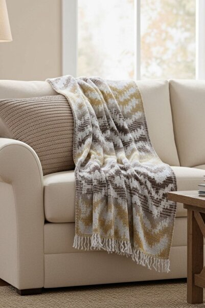 Comfort Craft 150X200 cm Soft Textured Cotton Sofa Throw - Balcony and Bed Bl...