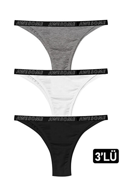 CSN CASANO Women's 3-Pack Cotton Brazilian Slip