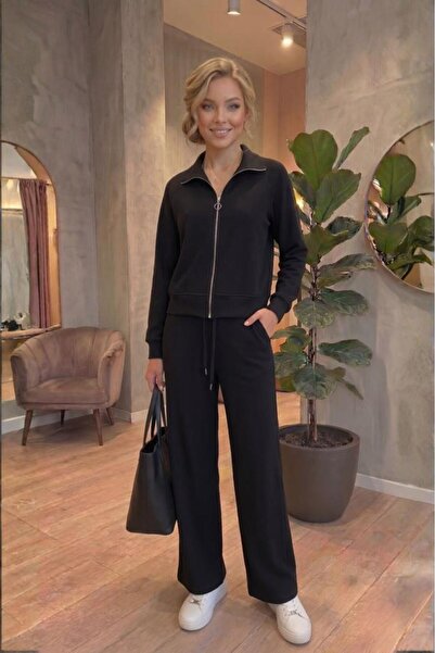 Betimoda Women's Modal Fabric Pocketed Stand Collar Zippered Long Sleeve Moda...