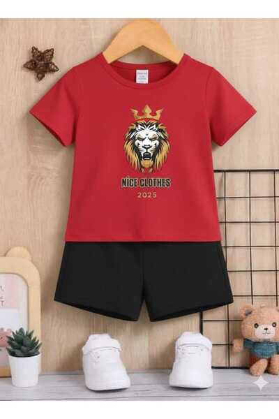 Nice Clothes ΚΑΛΟΚΑΙΡΙΝΟ ΠΑΙΔΙΚΟ ΣΕΤ ΜΠΛΟΥΖΑΚΙ-ΣΟΡΤΣ ΟΥΝΙΣΕΞ (λιοντάρι)