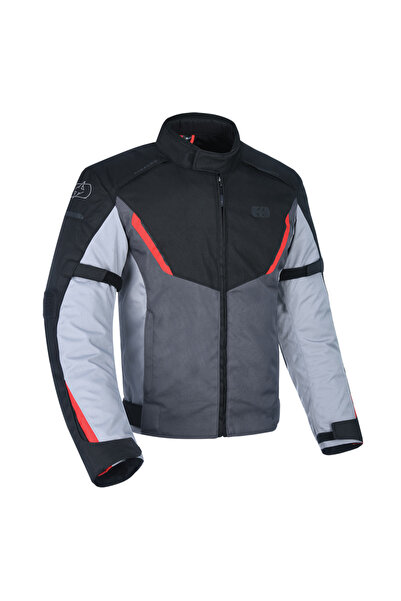 Oxford Delta 1.0 textile jacket, black/grey/red, L