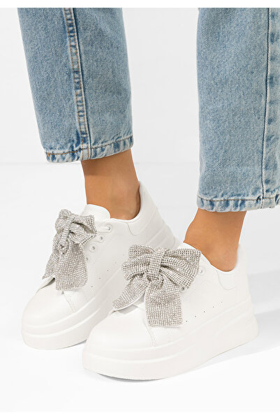 B T Shoes Sneakers cu platformă Anitta albi