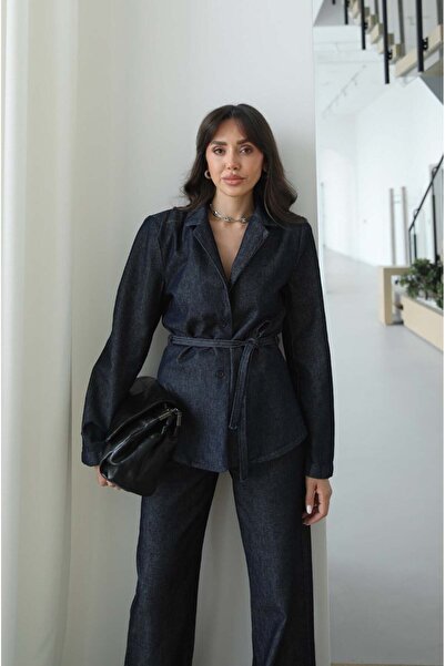 Havoş Navy Blue Tie-Dye Denim Jacket