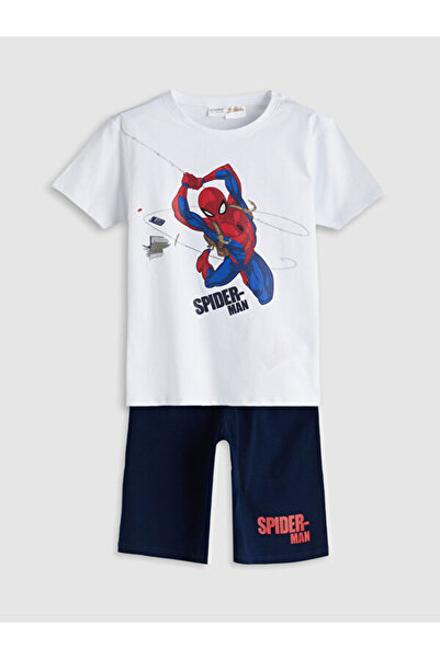 LC Waikiki I Zero Roba Collar Spiderman Printed Boy's Shorts Pajama Set from ...