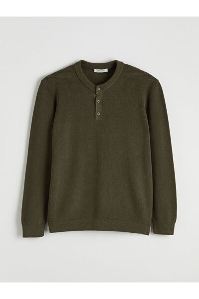 LC Waikiki Rmz Gi̇yi̇m Farkiyla Zero Roba Collar Men's Knitwear Sweater