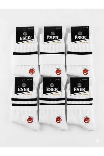Eser Çorap جوارب قطنية للجنسين من ESER - عبوة من 6 قطع (مقاس واحد)