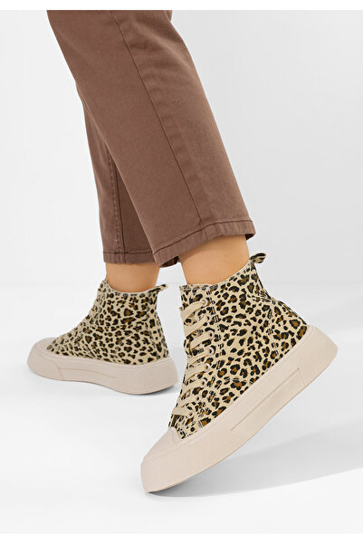 B T Shoes Γυναικεία sneakers αστραγάλο Minoda λεοπαρ