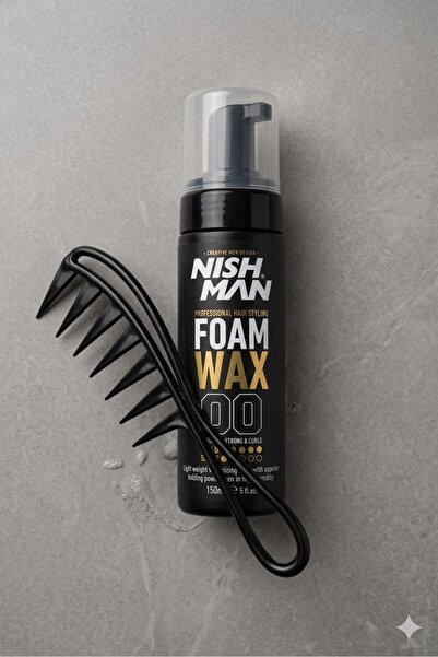 NISHMAN SAÇ ŞEKİLLENDİRİCİ KÖPÜK WAX 150 ML /+ ŞEKİLLENDİRİCİ TRAK / 400 ML T...