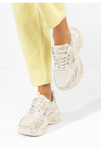 B T Shoes Σνίκερς με πλατφόρμα Kellee μπεζ