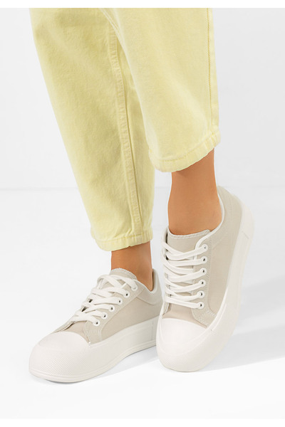 B T Shoes Γυναικεία πανινα πλατφόρμες Antonea μπεζ