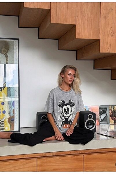 Noi Belis Oversize Printed Knitted T-Shirt Ss26Ts0050