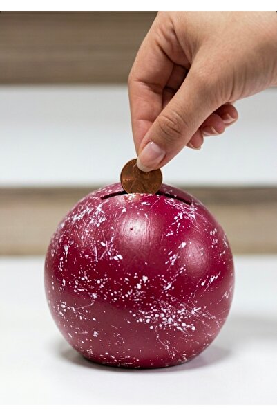 Mask Handmade Ceramic Globe Breakable and Reusable Piggy Bank with Bottom Cov...