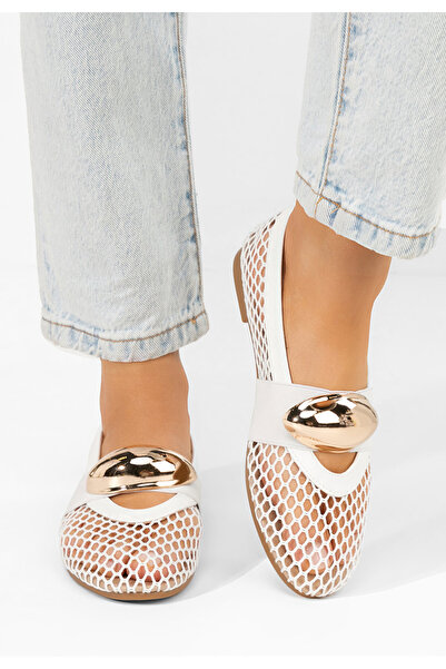 B T Shoes Γυναικεία μπαλαρίνεσ Fabiama λευκά