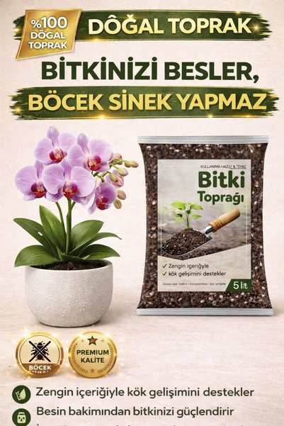 NEXVORİA 5 LT Bitki Toprağı - Premium Karışım , Böcek Yapmaz , Ev & Salon Bit...