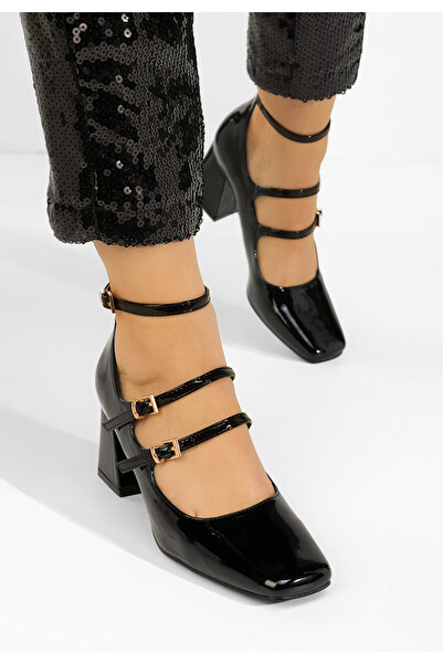 B T Shoes Renelia black patent leather high heel shoes