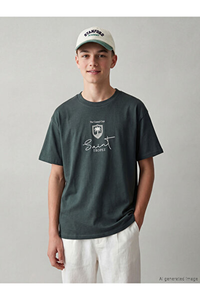LC Waikiki Esvab • Modern & Distinctive Zero Roba Collar Printed Boys' T-Shirt