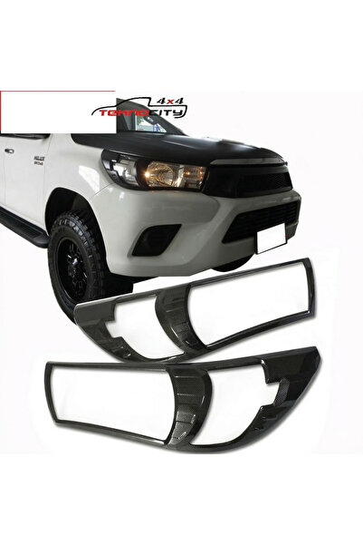 TEKNOCİTY Toyota Hilux Revo 4x4 2016-2019 Far Çerçevesi Kaplama KARBON