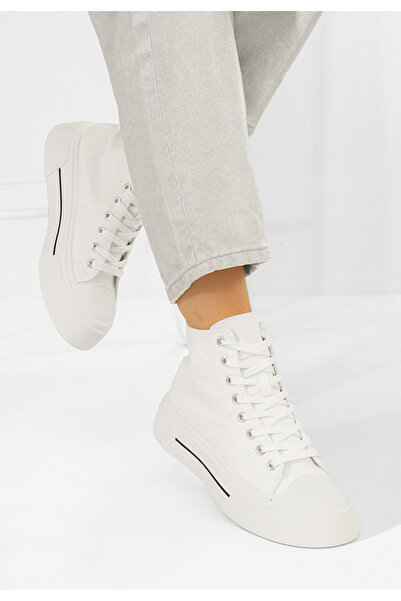 B T Shoes Γυναικεία sneakers αστραγάλο Minoda λευκά