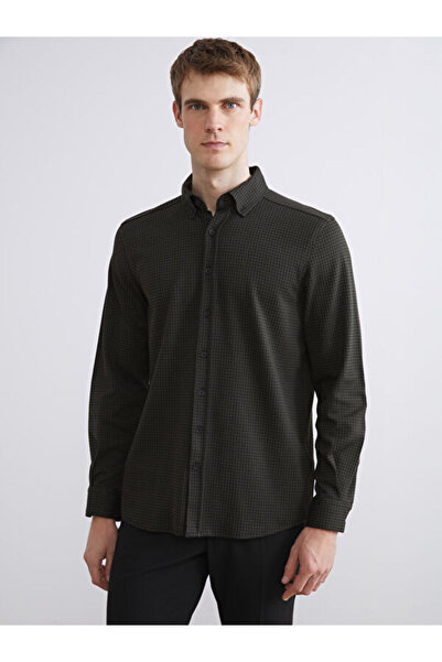 LC Waikiki I Standart Fit Long Sleeve Checkered Embroidered Men's Lumberjack ...