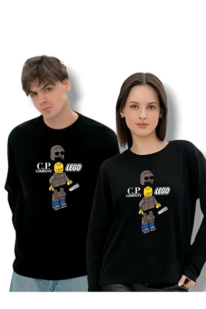 ELNOYA C.P. Company X Lego Printed Black Sweatshirt