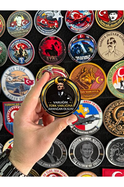 KUBİLAY ASKERİ MALZEME ATATÜRK ARMA PEÇ 3D sticker cırtlı patch 7 santim