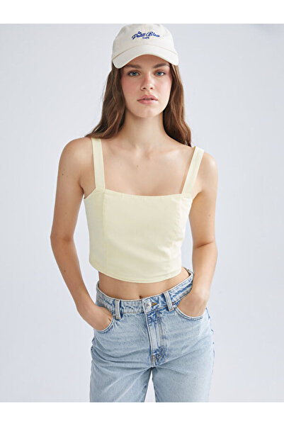 LC Waikiki Rmz Gi̇yi̇m Farkiyla Square Roba Collar Strap Crop