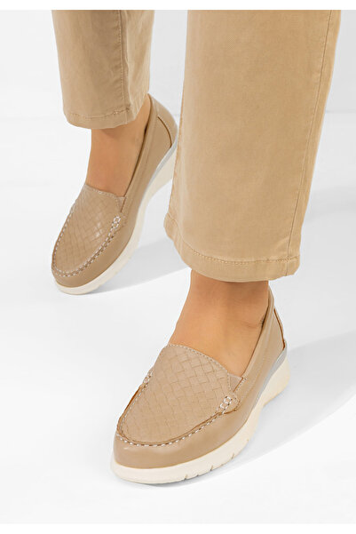 B T Shoes Γυναικεία μοκασίνια Seona V2 μπεζ