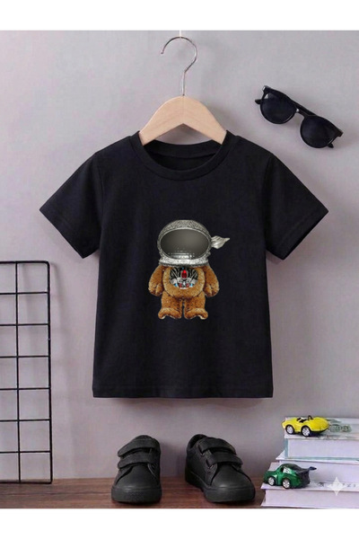 bahar uğurlu Παιδικό μπλουζάκι με στάμπα διαστημικής αρκούδας