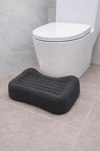 own home Klozet Taburesi Destek Basamağı , Teddy Kumaş Kaplamalı Modern Yükse...