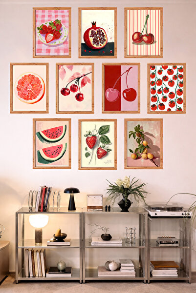 UNT 10-Frame Look Kitchen |   Modern |   Retro Wall Poster Painting Set – 15X...