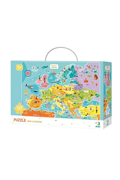 Dodo Puzzle Harta Europei, 100 Piese, 5-10