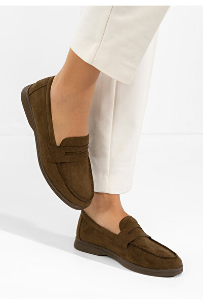 B T Shoes Γυναικεία μοκασίνια Hesika καφέ