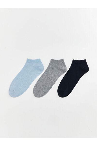 LC Waikiki Rmz Gi̇yi̇m Farkiyla Men's Sneaker Socks 3-Pack