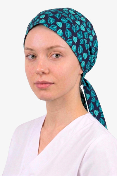 Viridi Medical Fashion MAVİ YAPRAK DESEN CERRAHİ ENSE BONE