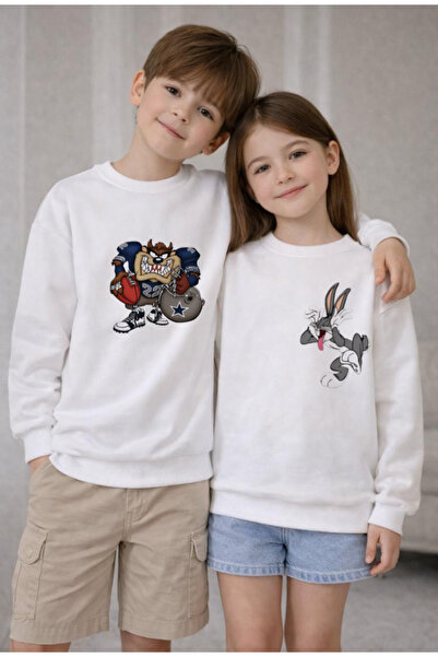bahar uğurlu Rabbit Tazman Printed Children's 2-Piece Sweatshirt