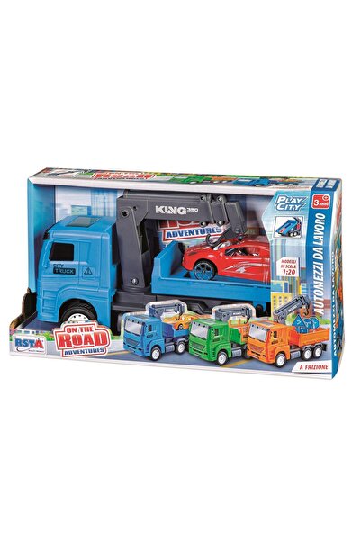 RS Toys Γερανοφόρο Φορτηγό, Με Τριβή, Πολύχρωμο, 3 Ετών+