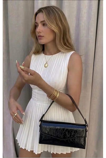 Pera Collection حقيبة كتف وحقيبة يد نسائية سوداء اللون