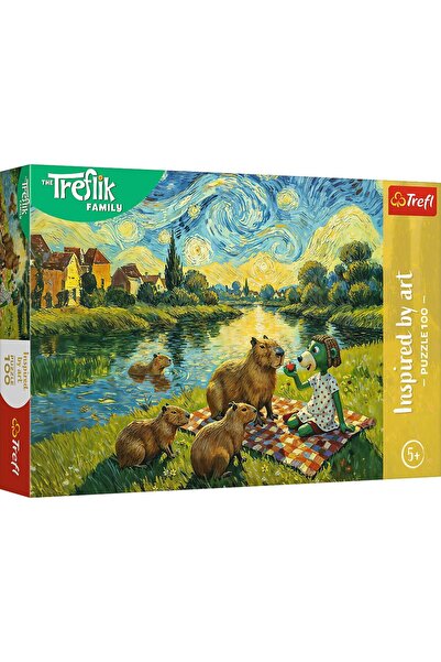 Trefl Puzzle 100 The Treflik Family Inspired By Art Feeding The Capybaras