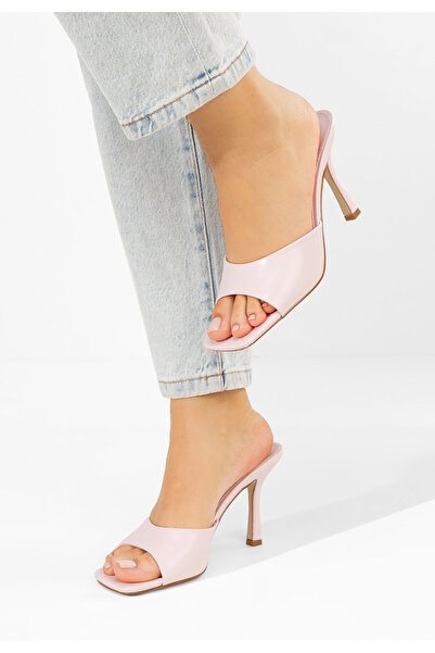 B T Shoes Μουλάρι με τακούνι Elseia ροζ